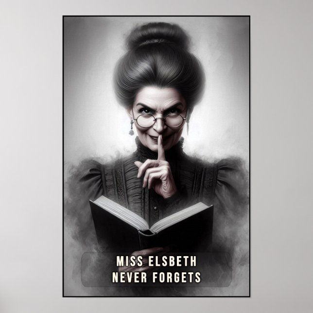 Victorian Era Creepy Headmistress Portrait Wall Poster (Front)