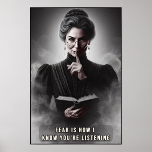 Victorian Era Creepy Headmistress Portrait Wall Poster