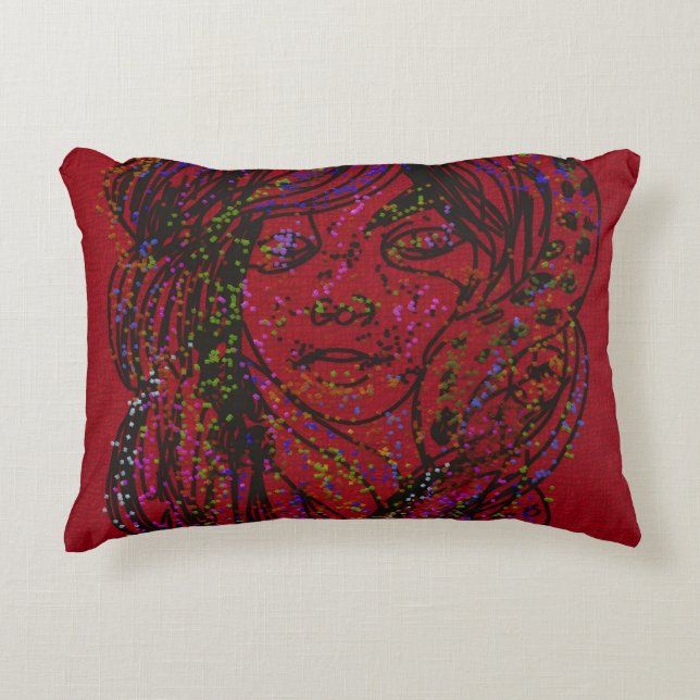 Victorian Era Dreamer Girl  Decorative Cushion (Front)