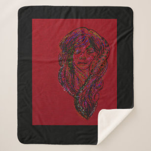Victorian Era Dreamer Girl Sherpa Blanket