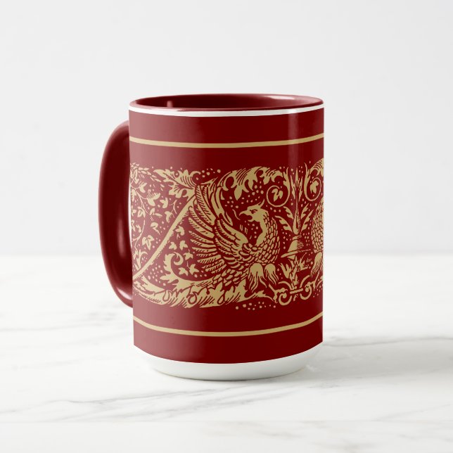 Victorian Era Eagles Foliage Frieze Mug (Front Left)