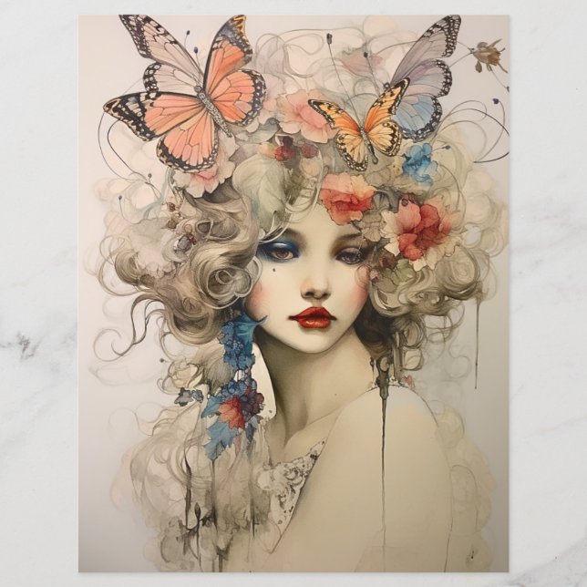 Victorian Era Elegance Scrapbook Paper (Front)