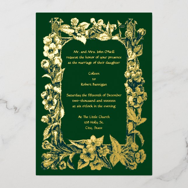 Victorian Era Floral Vine Frame Wedding (Front)