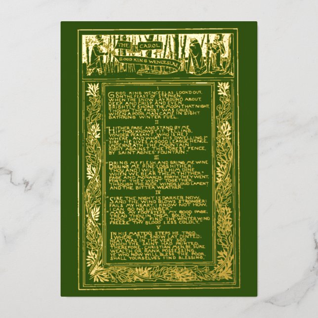 Victorian Era Good King Wenceslas (Front)