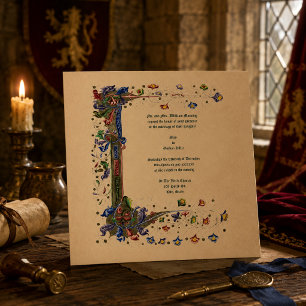 Victorian Era Mediaeval Style Invitation