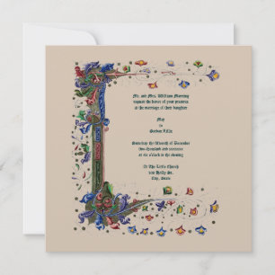 Victorian Era Medieval Style Invitation