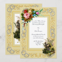 Victorian Era Nesting Birds & Bouquets Wedding