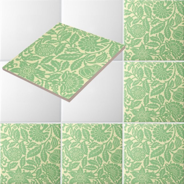 Victorian Era Pomegranate & Floral Chintz Pattern Tile (Creator Uploaded)