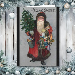 Victorian Era Santa Claus Christmas Card