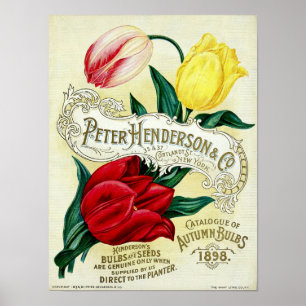 Victorian Era Seed Catalogue Cover Art Poster