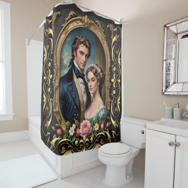 Victorian era shower curtain (In Situ)