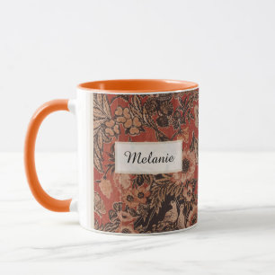 Victorian Era Vintage Botanical Personalised Mug