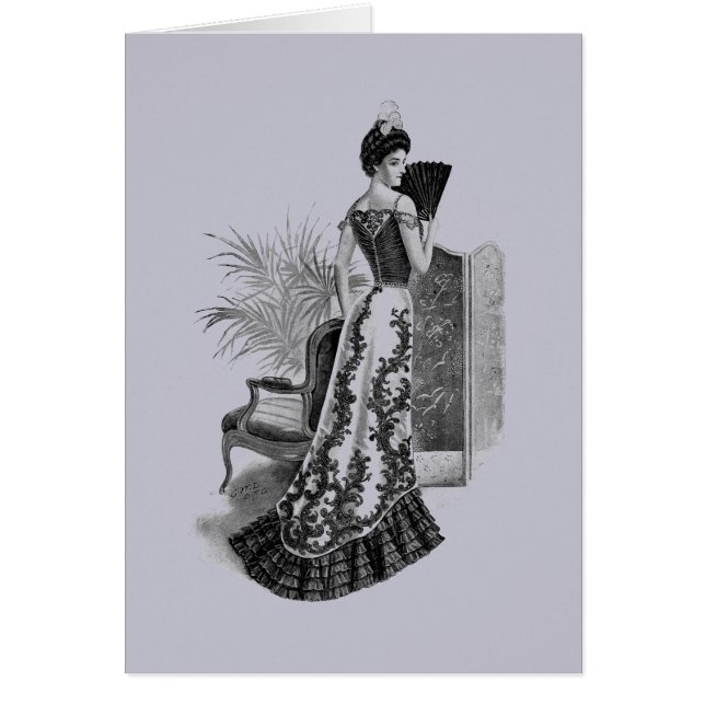 Victorian Evening Gown Lavender Grey (Front)