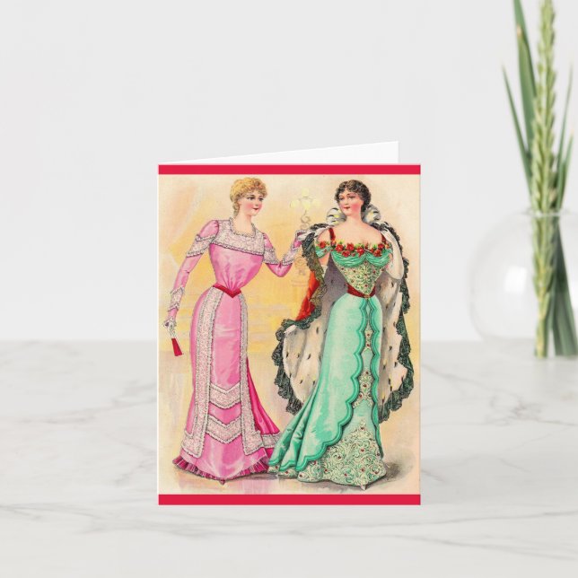 Victorian evening wear note card (Front)