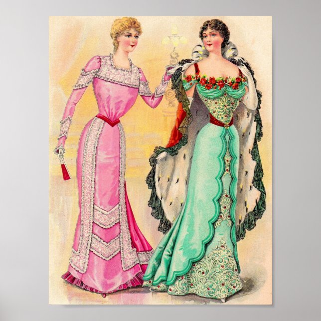 Victorian evening wear poster (Front)