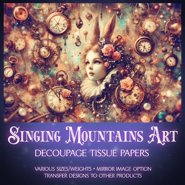 Victorian Fairytale Vintage Alice Tissue Paper (Creator Uploaded)