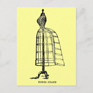 Victorian Fashion Bustle Wire Dress Form Postcard