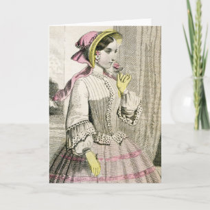 Victorian Fashion Greeting Card