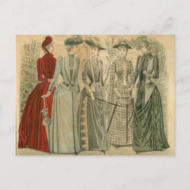 Victorian fashion plate postcard (Front)