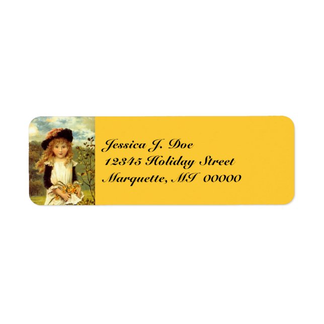 Victorian Fashions Daffodil Return address Label (Front)