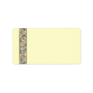 Victorian Feathers Border Label Template
