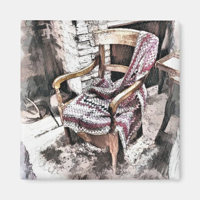 VICTORIAN FIRESIDE CHAIR MAGNET (Front)