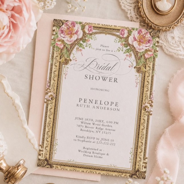 victorian floral bridal shower invite (Creator Uploaded)