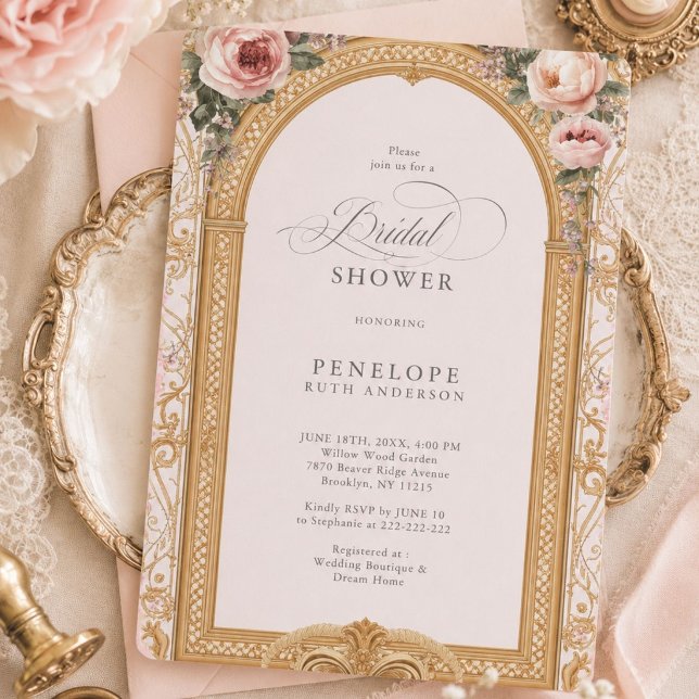 victorian floral bridal shower invite (Creator Uploaded)