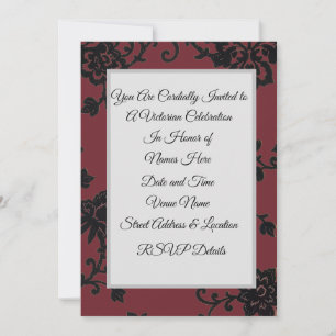 Victorian Floral Custom Invitations w/ Envelopes