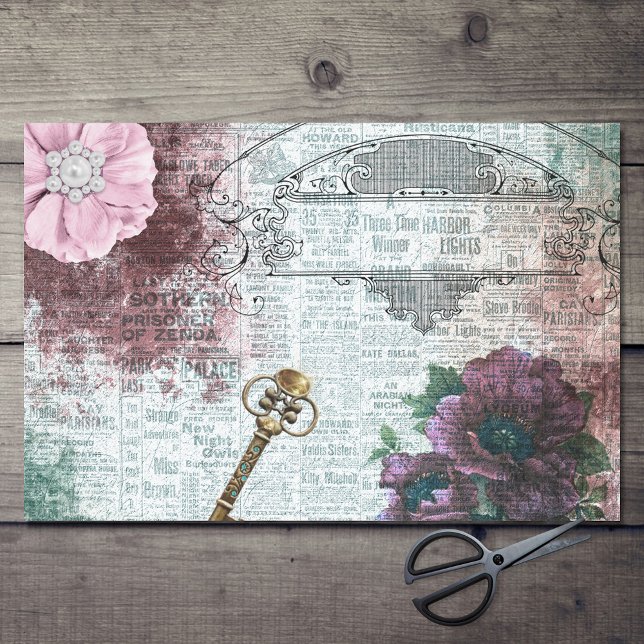 Victorian Floral Ephemera Decoupage Tissue Paper (Creator Uploaded)