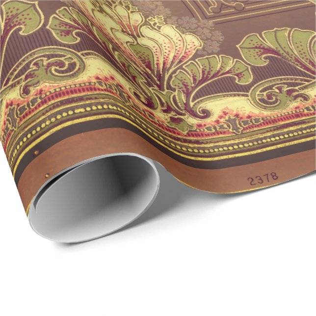 Victorian floral frieze elegant flower art nouveau wrapping paper (Roll Corner)