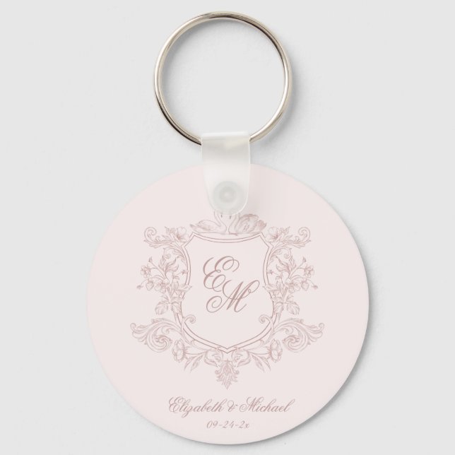 victorian floral garden luxe key ring (Front)