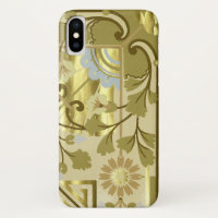 Victorian floral gold vintage wallpaper textile