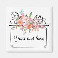 Victorian floral hanging sign wedding