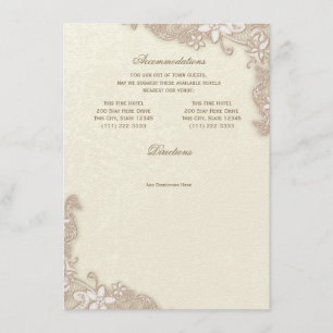 Victorian Floral Lace Information Card