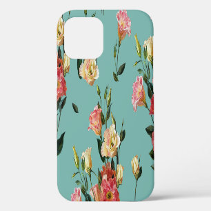Victorian Floral Lisianthus Watercolor Pattern iPhone 12 Case