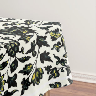 Victorian Floral Ornament Pattern Tablecloth