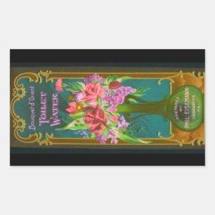 Victorian floral perfume label