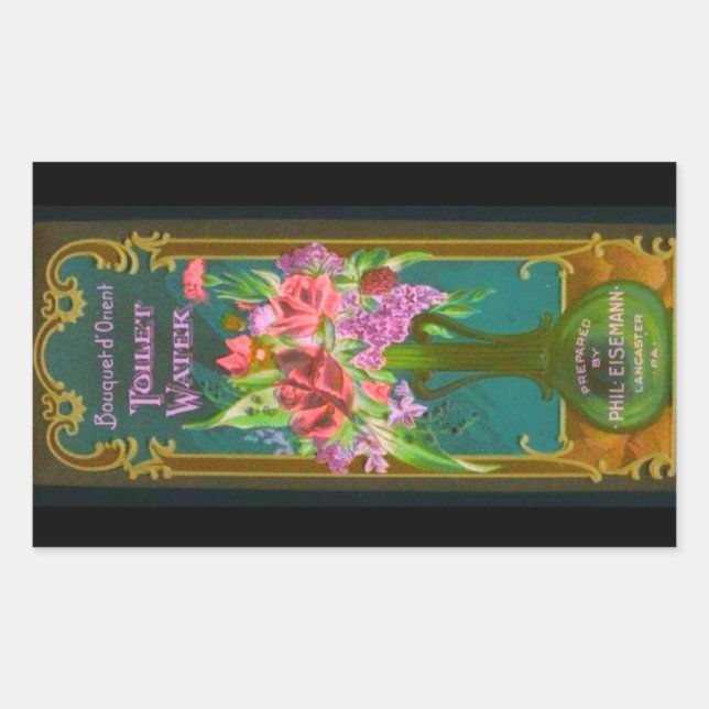 Victorian floral perfume label (Front)