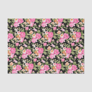 Victorian floral rose pattern tissue paper