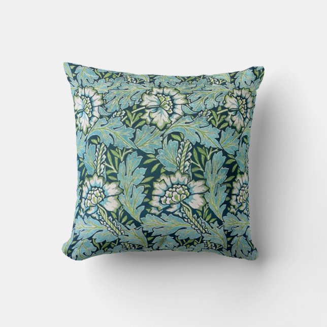 Victorian Floral Wallpaper Pattern Cushion (Front)