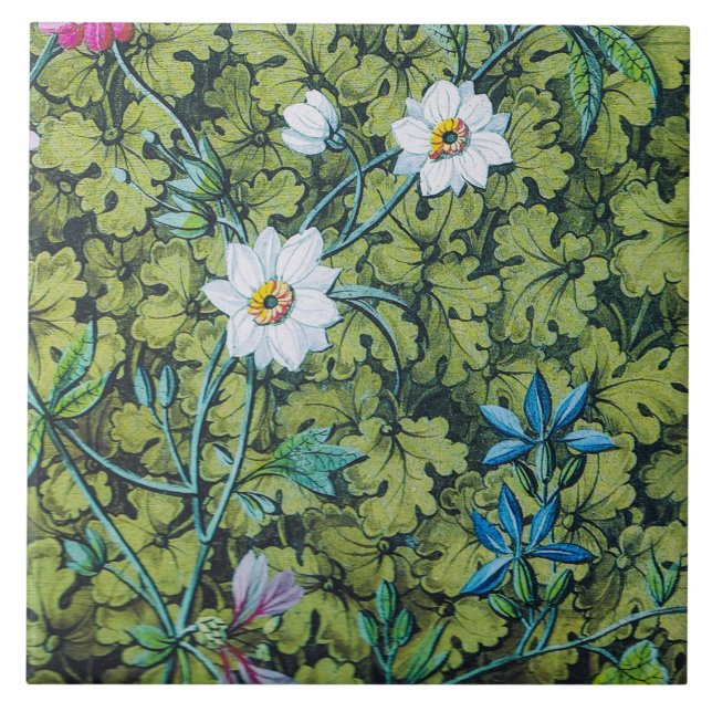 Victorian floral wallpaper tile (Front)
