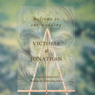 Victorian Floral Wedding Welcome Sign