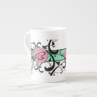 Victorian Flourish Monogrammed Bone China Mug