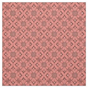 Victorian Flower Lattice Sangria Fabric