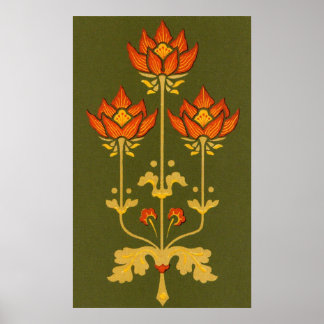 Victorian Flower Poster