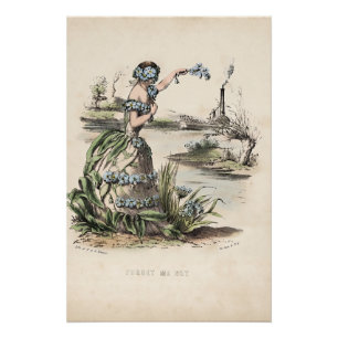 Victorian Flower Tokens Wedding Poster 