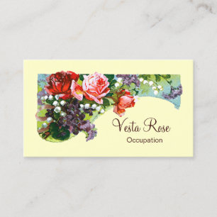 Victorian Flowers - CHANGE COLOR Business Card