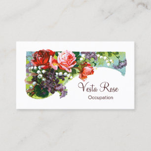 Victorian Flowers - CHANGE COLOR Business Card