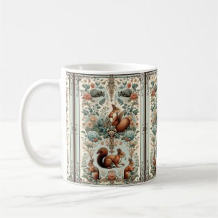 Victorian Forest Squirrel Tapestry Coffee Mug
